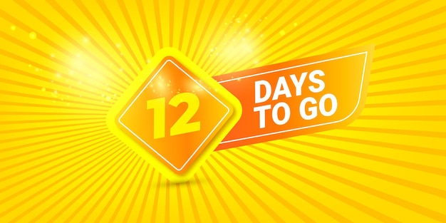 12 days to go banner design template