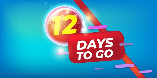 12 days to go banner design template