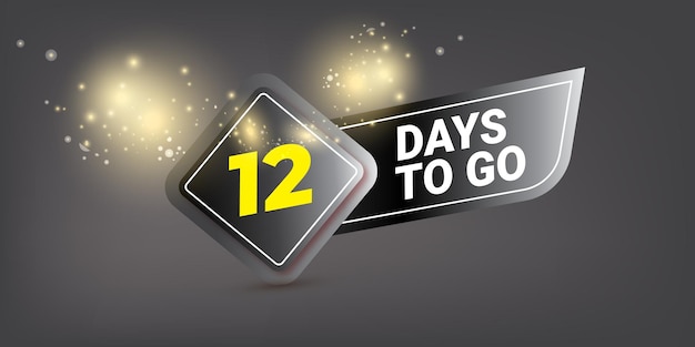 12 days to go banner design template