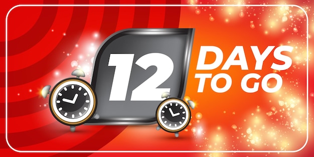 12 days to go banner design template