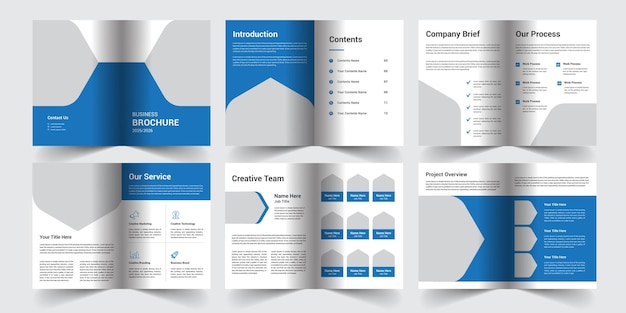 Vector 12 page business brochure template