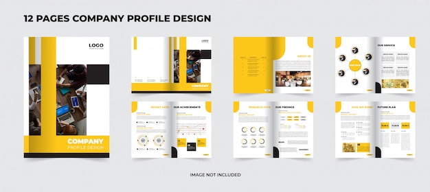 12 Pages Corporate Company Profile Premium Design