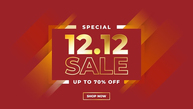 1212 sales promotion banner design template vector