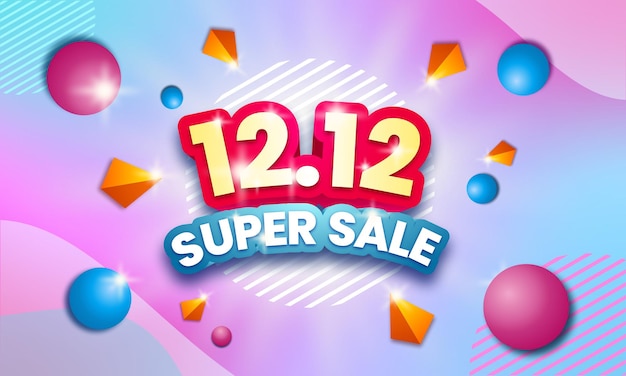 1212 Super sale background vector