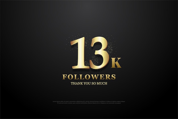 13k followers with shiny gold number color