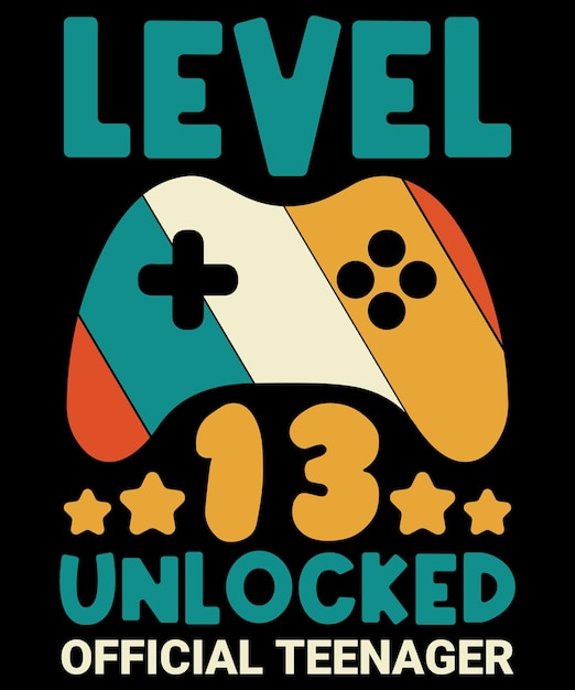 13th Birthday Shirt Level 13 Unlocked Official Teenager Video Gamer Vintage TShirt