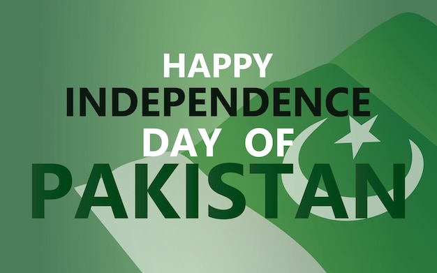 14 august happy independence day of Pakistan Vector