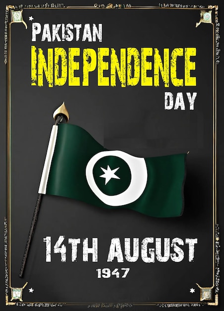 14 August independence day of pakistan for posts and banner