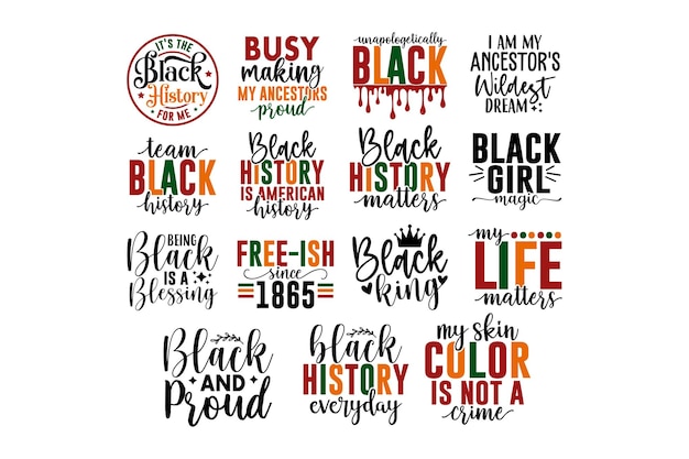 Vector 15 black history month svg bundle