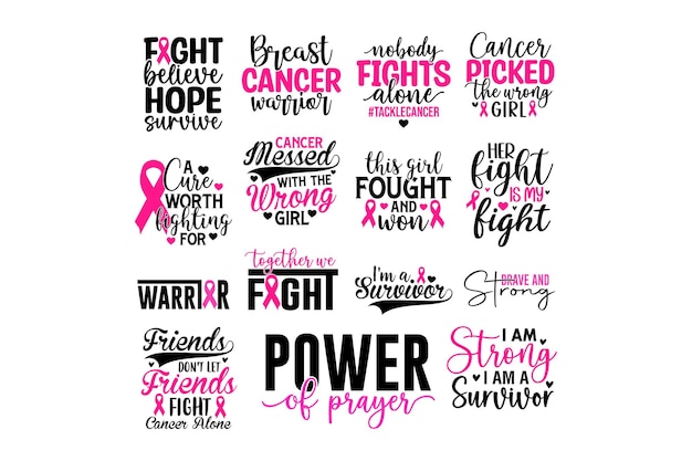 15 Cancer SVG Bundle