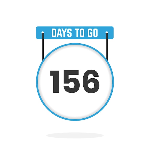 156 Days Left Countdown for sales promotion 156 days left to go Promotional sales banner