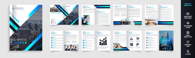 16 page modern business brochure template design