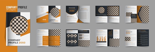 16 pages company brochure template design