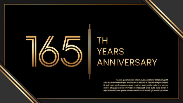 165th year anniversary design template vector template illustration