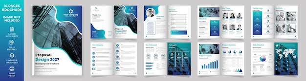 16page Multipurpose Brochure template Business Proposal presentations Company Profile