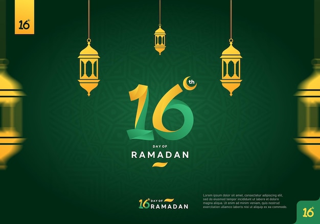 16th day of Ramadan logo icon