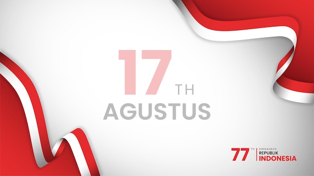 17 Agustus 77 th Indonesian Independence Day Background Copy Space