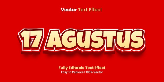 17 august 3d text effect font editable typography