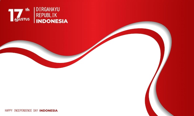 17 august indonesia happy independence day greeting card