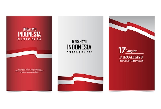 17 August. Indonesia Happy Independence Day Spirit of freedom symbol. Use for banner, and background Vector illustration.