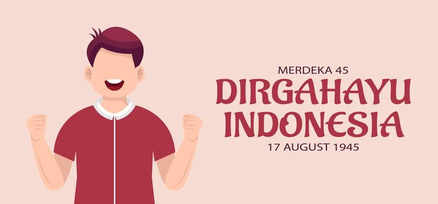 17 august indonesia independence day template. Vector Illustration