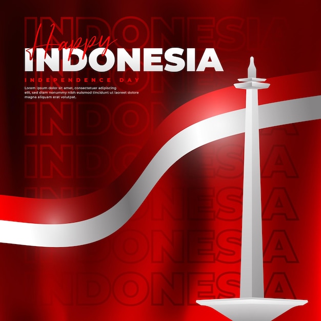 17 August Indonesian independence day design suitable for posters banners social media posts