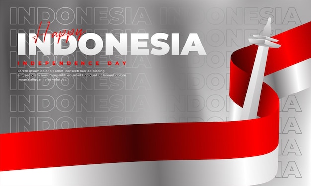 17 August, Indonesian independence day design, suitable for posters, banners, social media posts