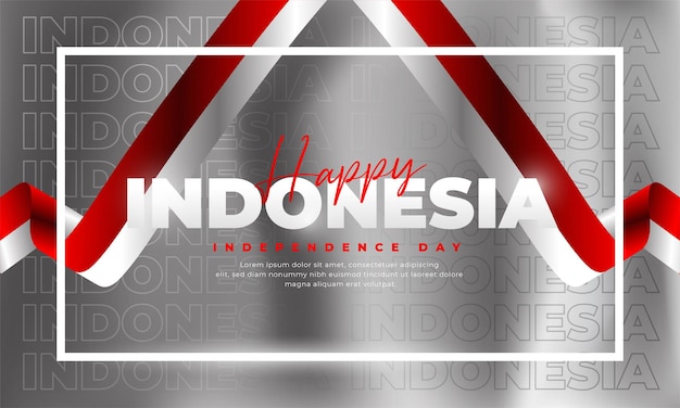 17 August, Indonesian independence day design, suitable for posters, banners, social media posts