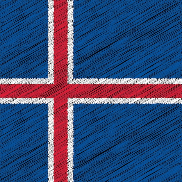 17 June Iceland Independence Day Flag Design