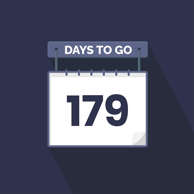 179 Days Left Countdown for sales promotion 179 days left to go Promotional sales banner