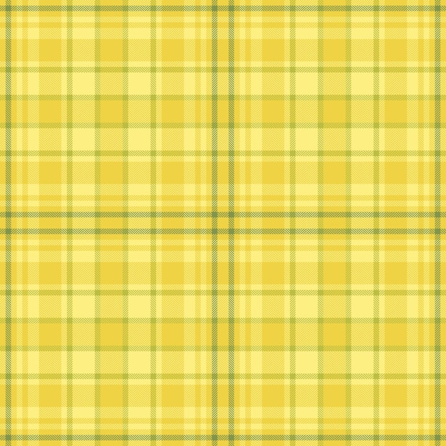 Vector 1960s plaid check tartan aesthetic background textile fabric king seamless pattern vector texture in yellow and lime colors