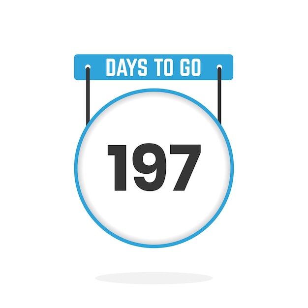 197 Days Left Countdown for sales promotion 197 days left to go Promotional sales banner