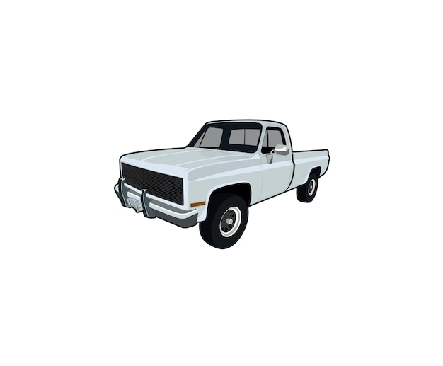 Vector 1983 chevy k20 scotsdale truck vector illustration