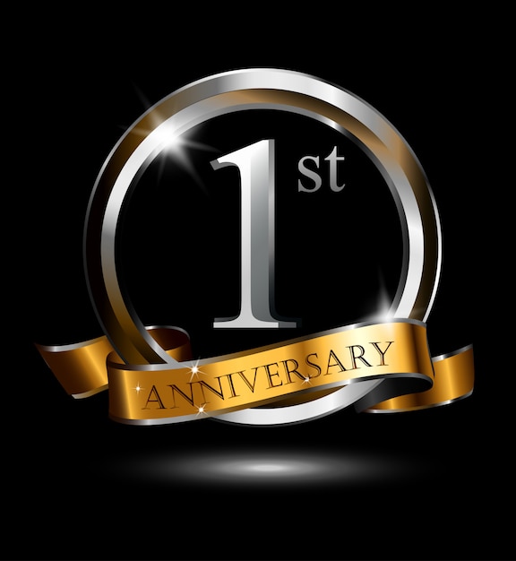 1st anniversary logo