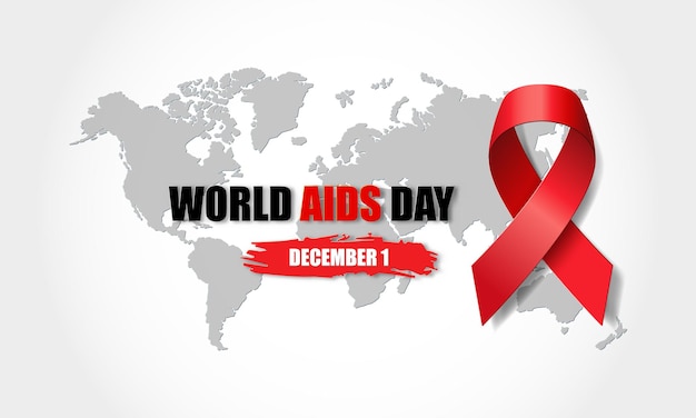 1st December, World Aids Day.Banner Background Illustration.