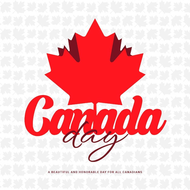 1st July Canada Day celebration Instagram social media post banner templat