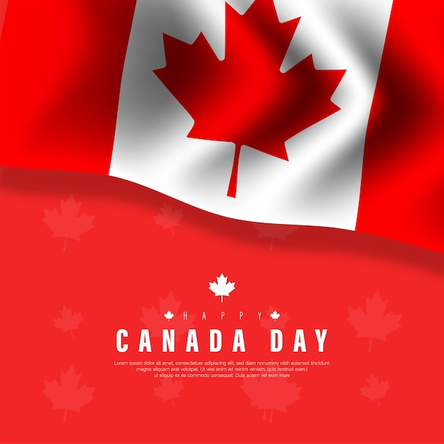 Vector 1st of july happy canada day vector illustration