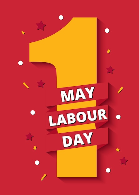 1st may Happy labour day illustration