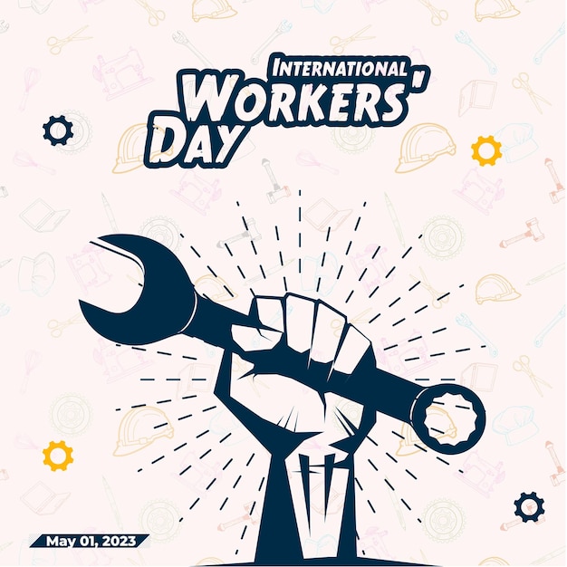 Vector 1st may happy labour day international worker day instagram post