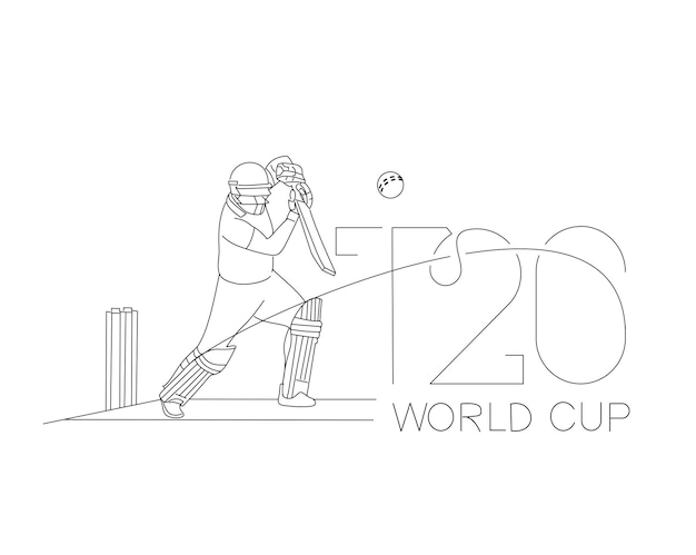 1T20 world cup cricket championship poster template brochure decorated flyer banner design