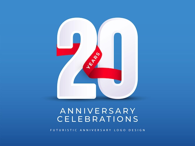 20 years anniversary celebrations collections logo design concept