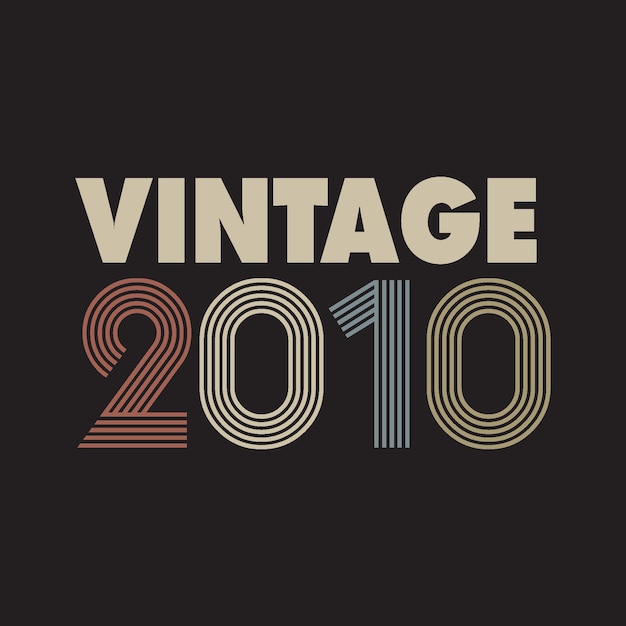 2010 vector vintage retro t shirt design black background