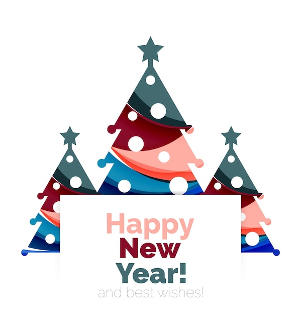 Vector 2017 christmas and new year geometric banner