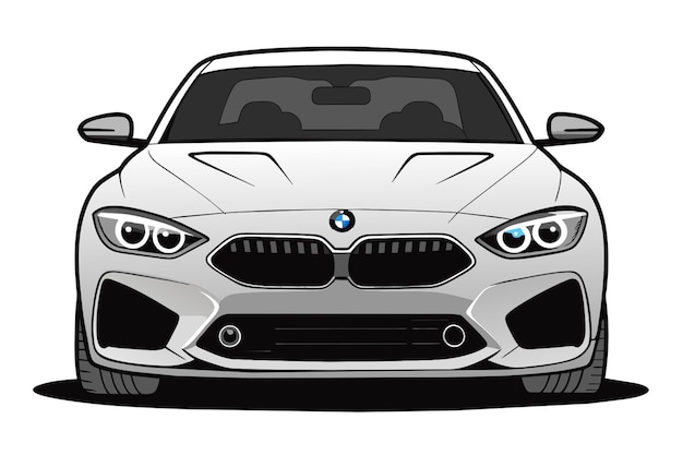 2018 bmw m8 vector illustration cartoon