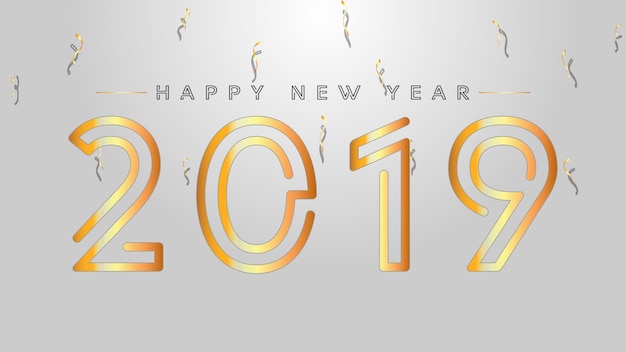 2019 Happy New Year Background 