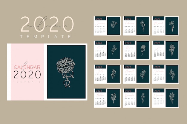 2020 calendar design ready to print