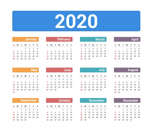 2020 Calendar