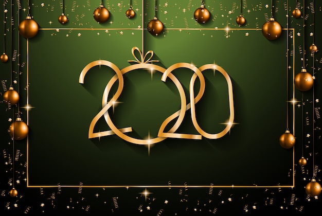 2020 Happy New Year Background for your Seasonal Flyers and Greetings Card for Christmas