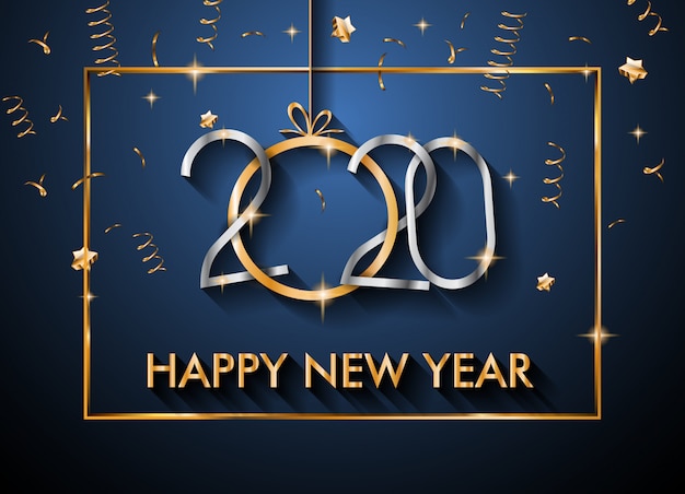 2020 Happy New Year Background for your Seasonal Flyers and Greetings Card for Christmas