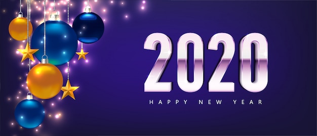  2020 Happy New Year banner